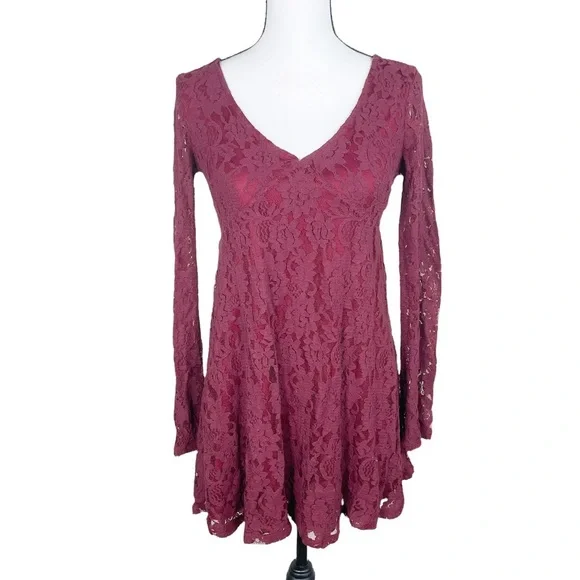 Others Follow | Dresses | Others Follow Burgundy Lace Dress | Poshmark